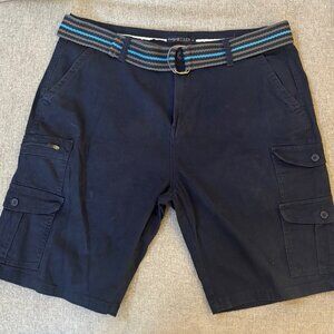 Indigo Beast - Men's Blue Cargo Shorts - Size 36 Waist